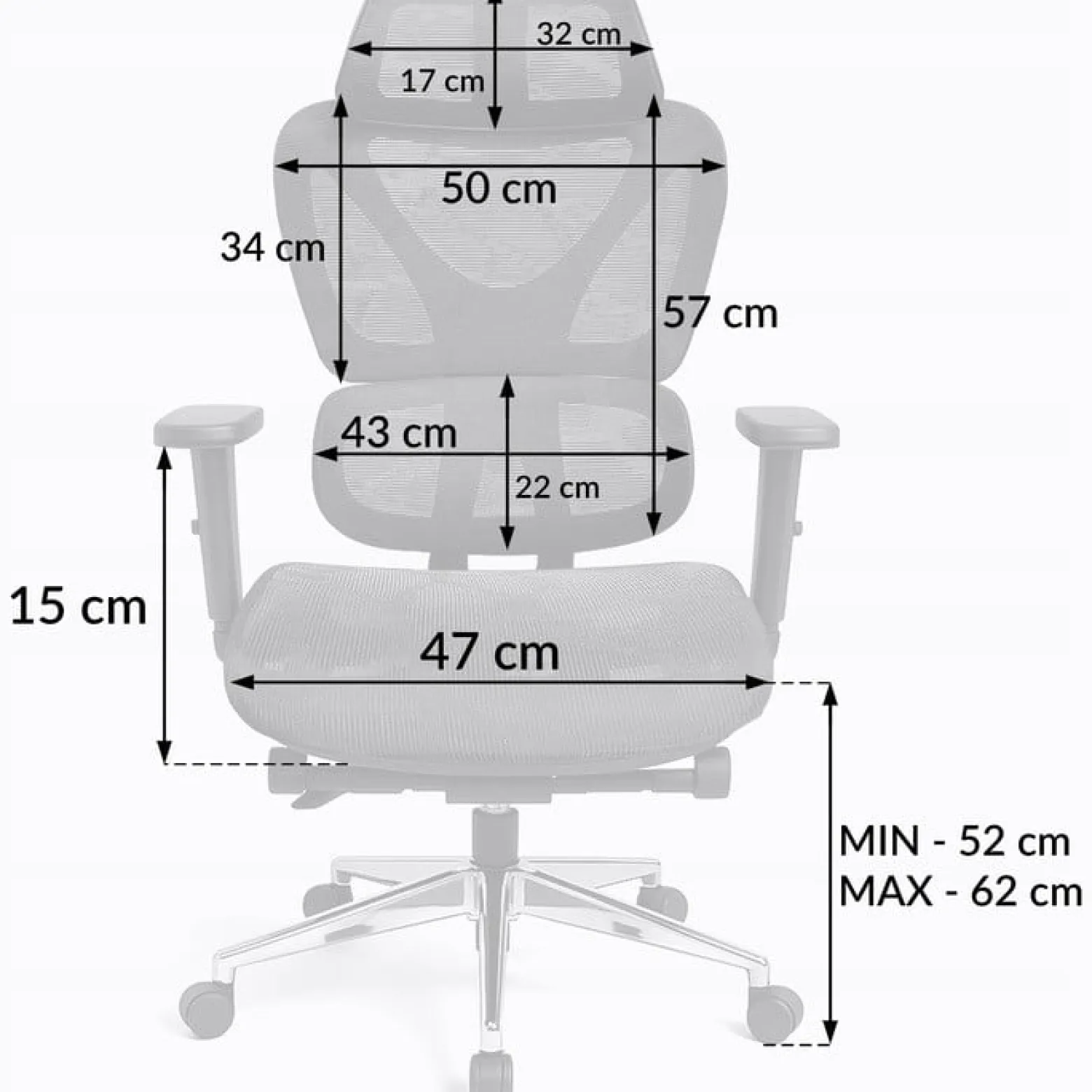 Fotel biurowy ergonomiczny krzesło zagłówek regulacja podnóżek KB106 czarny