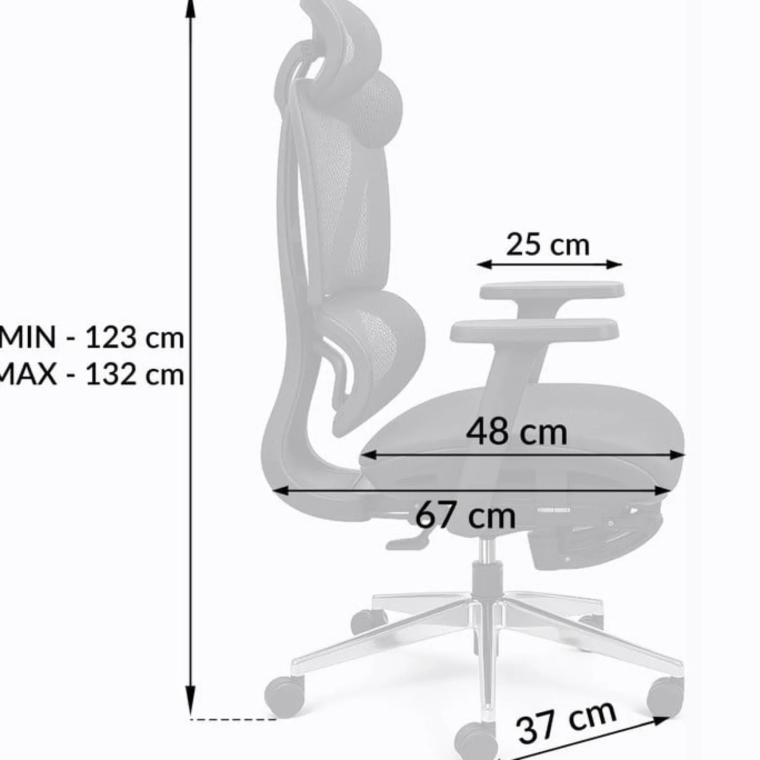 Fotel biurowy ergonomiczny krzesło zagłówek regulacja podnóżek KB106 czarny
