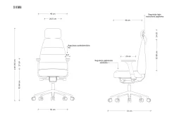 Fotel biurowy ergonomiczny Sigma czarny tkanina