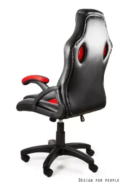 Fotel biurowy gamingowy DYNAMIQ V7 czarny/czerwony