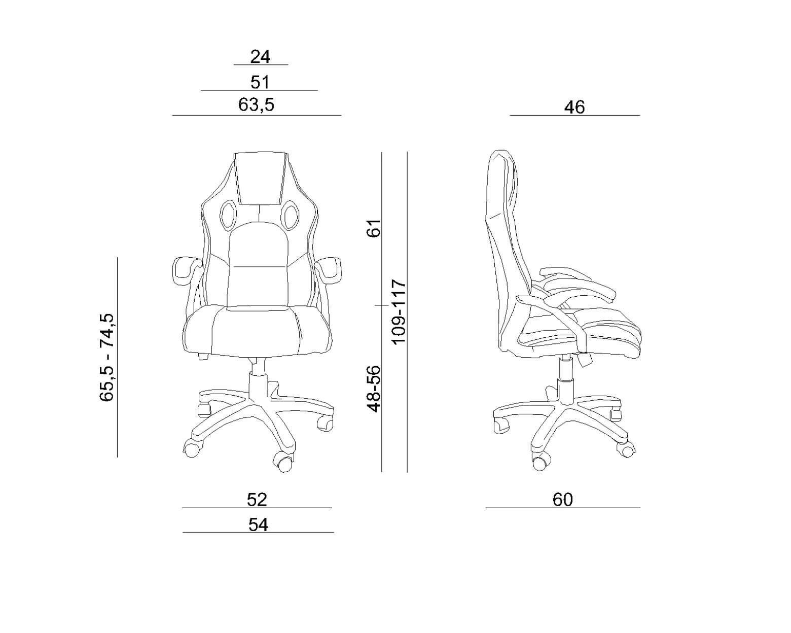 Fotel biurowy gamingowy DYNAMIQ V7 czarny/czerwony