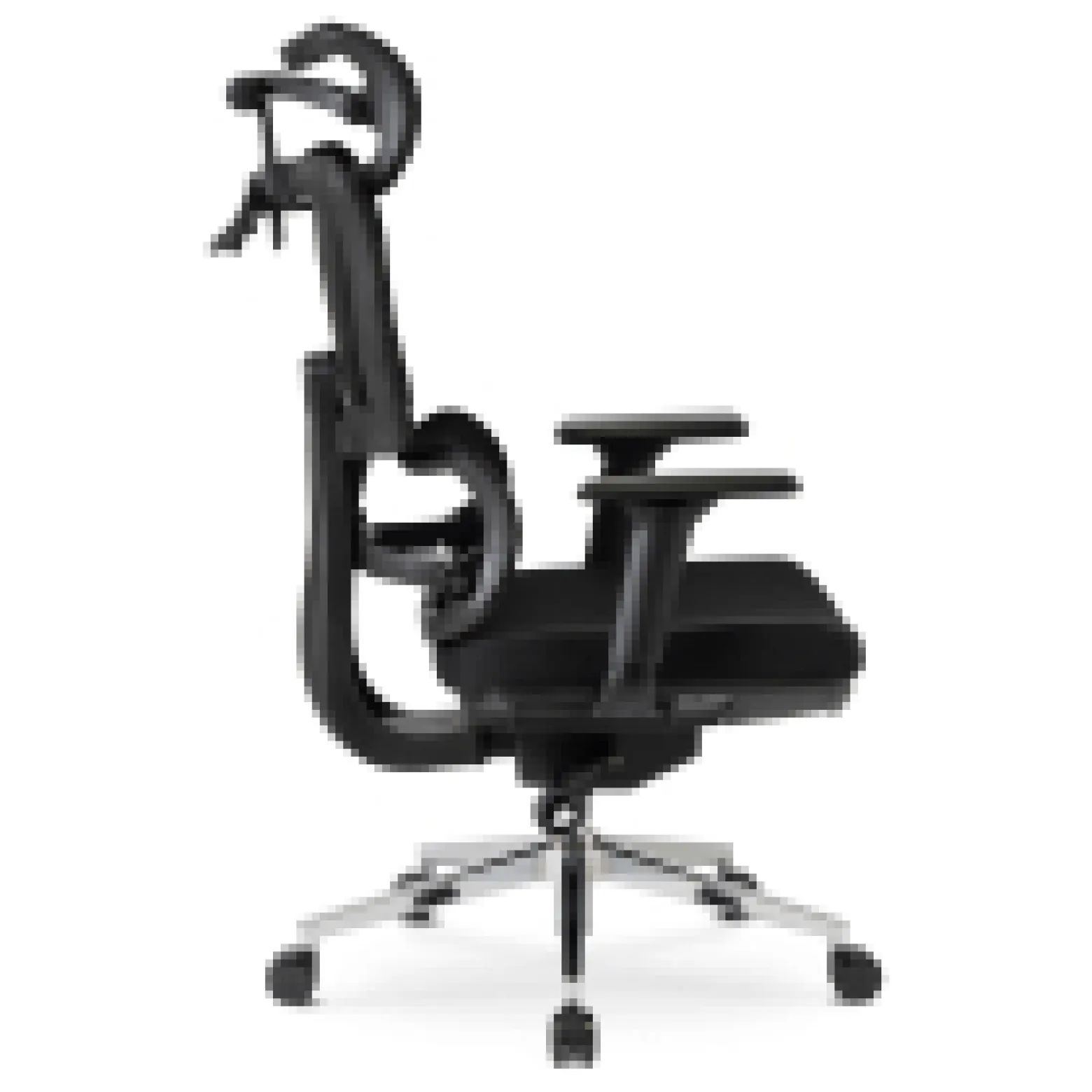 Fotel Biurowy Krzesło Obrotowe Ergonomiczny z Podnóżkiem Czarny DELSIN