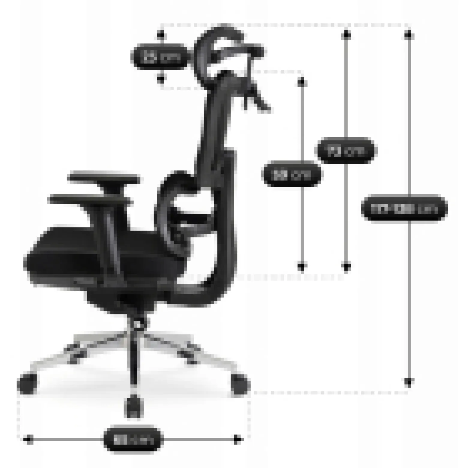 Fotel Biurowy Krzesło Obrotowe Ergonomiczny z Podnóżkiem Czarny DELSIN