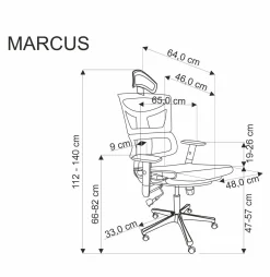 Fotel biurowy MARCUS czarny