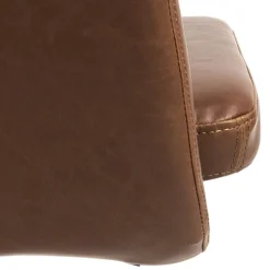 FOTEL BIUROWY na kółkach Nora Vintage brązowy EKOSKÓRA