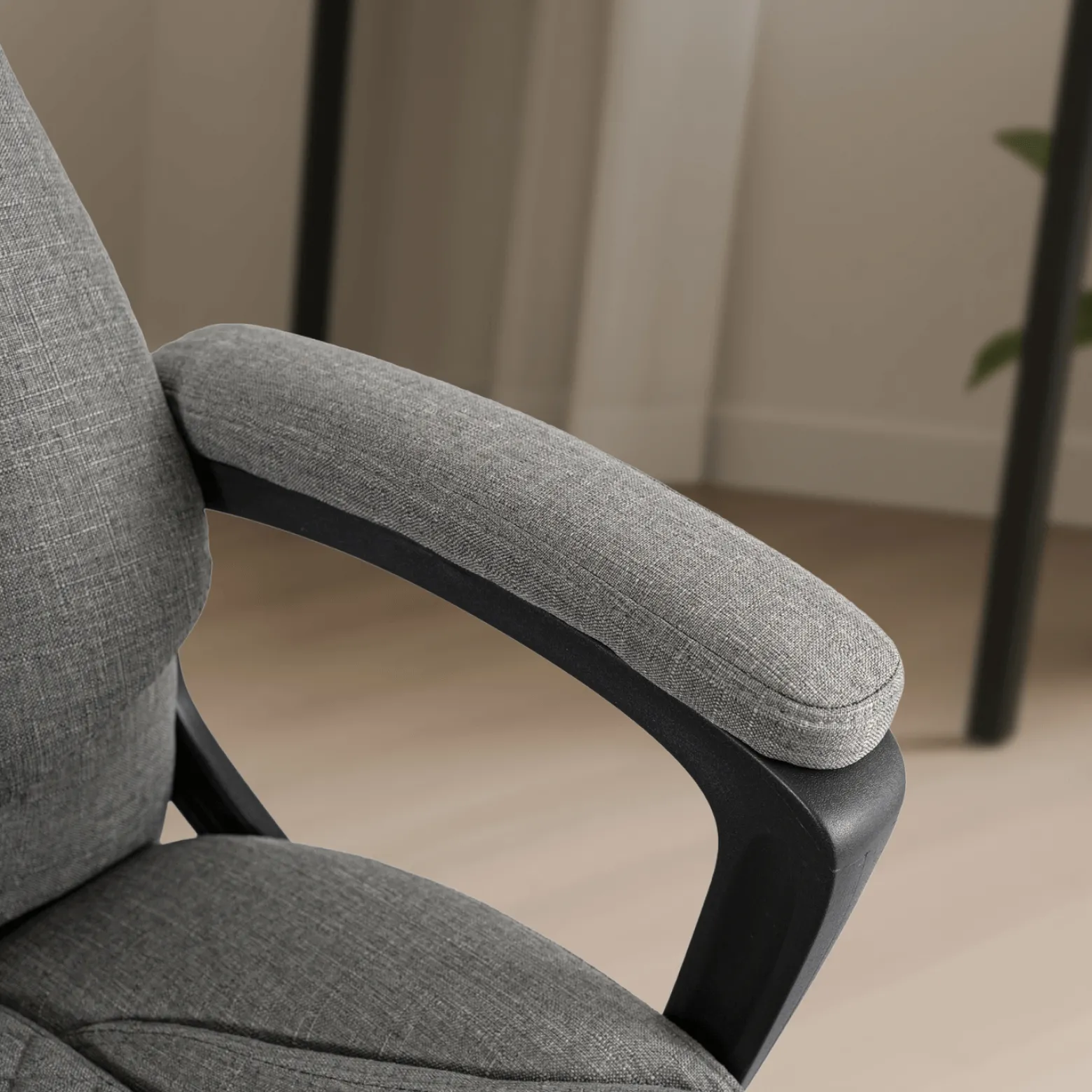Fotel Biurowy Obrotowy Krzesło Do Biurka Komputer Ergonomiczny Szary PHONIX