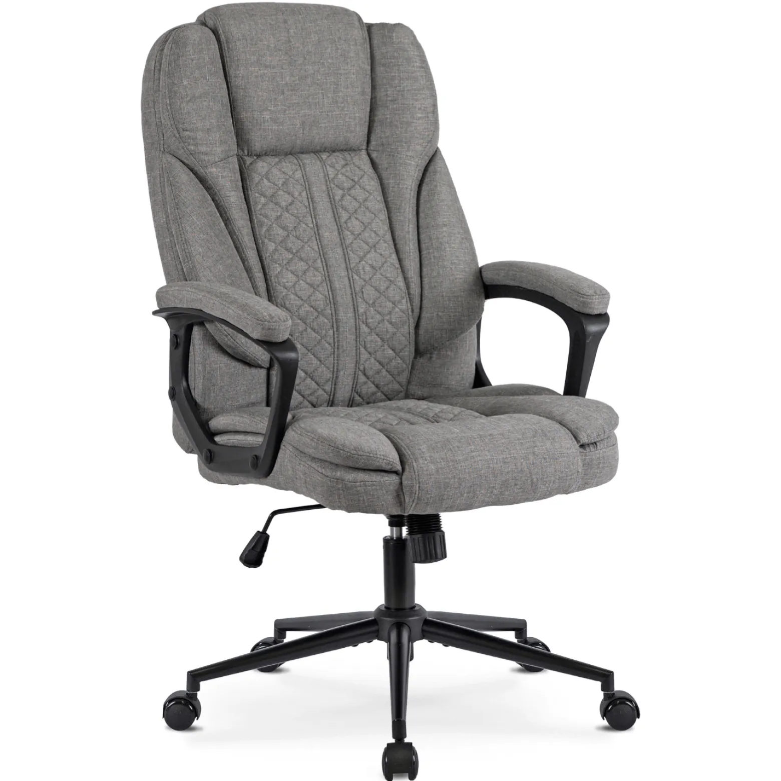 Fotel Biurowy Obrotowy Krzesło Do Biurka Komputer Ergonomiczny Szary PHONIX