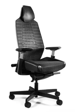 Fotel biurowy RONIN biały/czarny elastomer