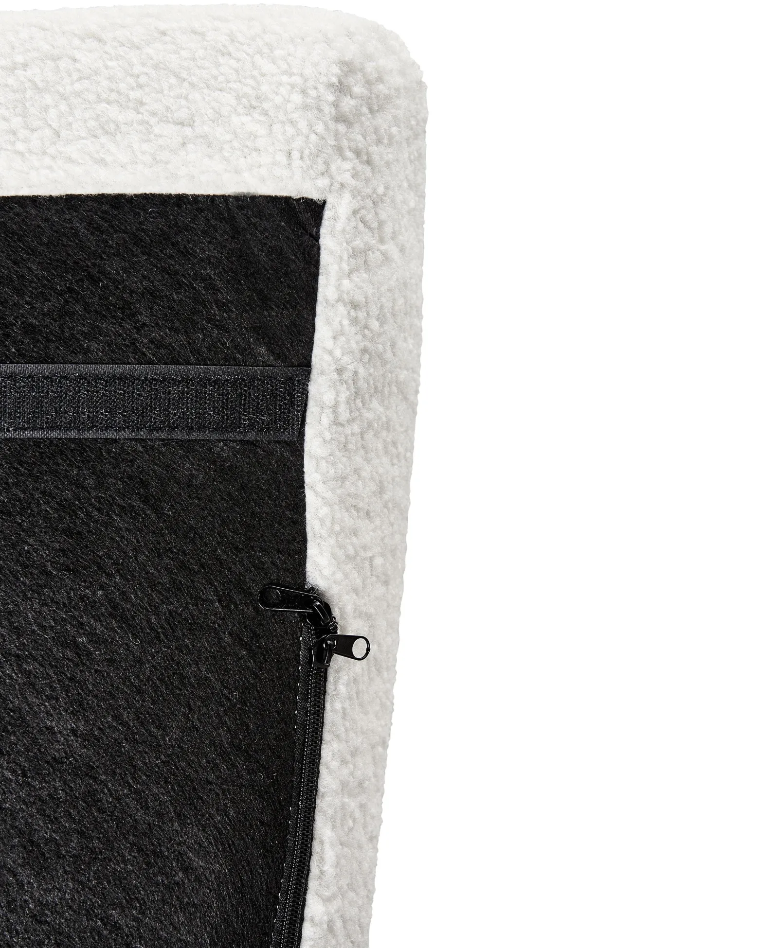 Fotel boucle retro biały