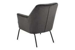 Fotel Chisa VIC Dark Grey tapicerowany