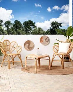 2 fotele paw rattanowy naturalny ogród salon