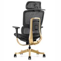 Fotel ergonomiczny ANGEL biurowy obrotowy Glamour Gold
