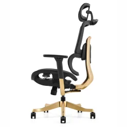 Fotel ergonomiczny ANGEL biurowy obrotowy Glamour Gold