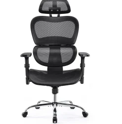 Fotel ergonomiczny czarny z regulacją Comfy siatkowy