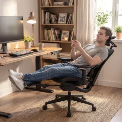 Fotel ergonomiczny Ergoshape 2.0 czary siatka podnóżek