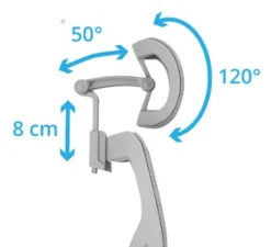 Fotel ergonomiczny Ergoshape 2.0 czary siatka podnóżek
