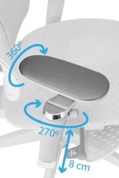 Fotel ergonomiczny Ergoshape 2.0 czary siatka podnóżek