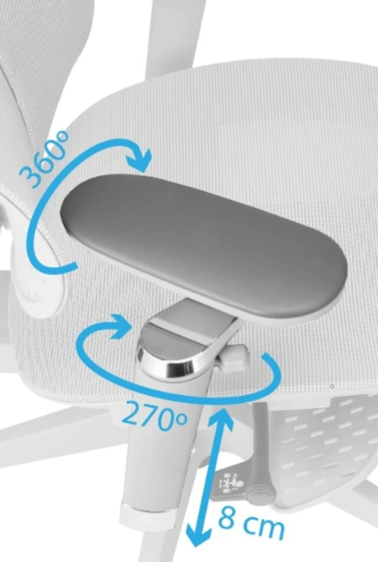 Fotel ergonomiczny Ergoshape 2.0 czary siatka podnóżek