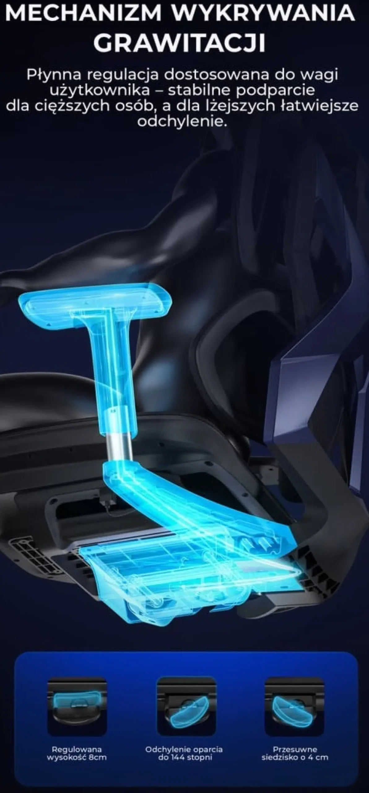 Fotel ergonomiczny gamingowy Angel Furia PRO