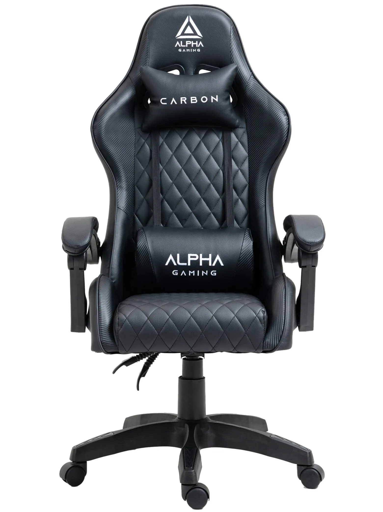Fotel Gamingowy Biurowy Obrotowy Gracza Alpha Gaming Carbon Czarny