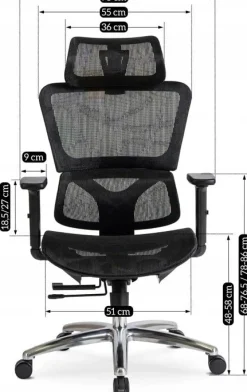 Fotel Gamingowy Obrotowy Ergonomiczny Do Biurka Biura Krzesło Czarny ROYAL