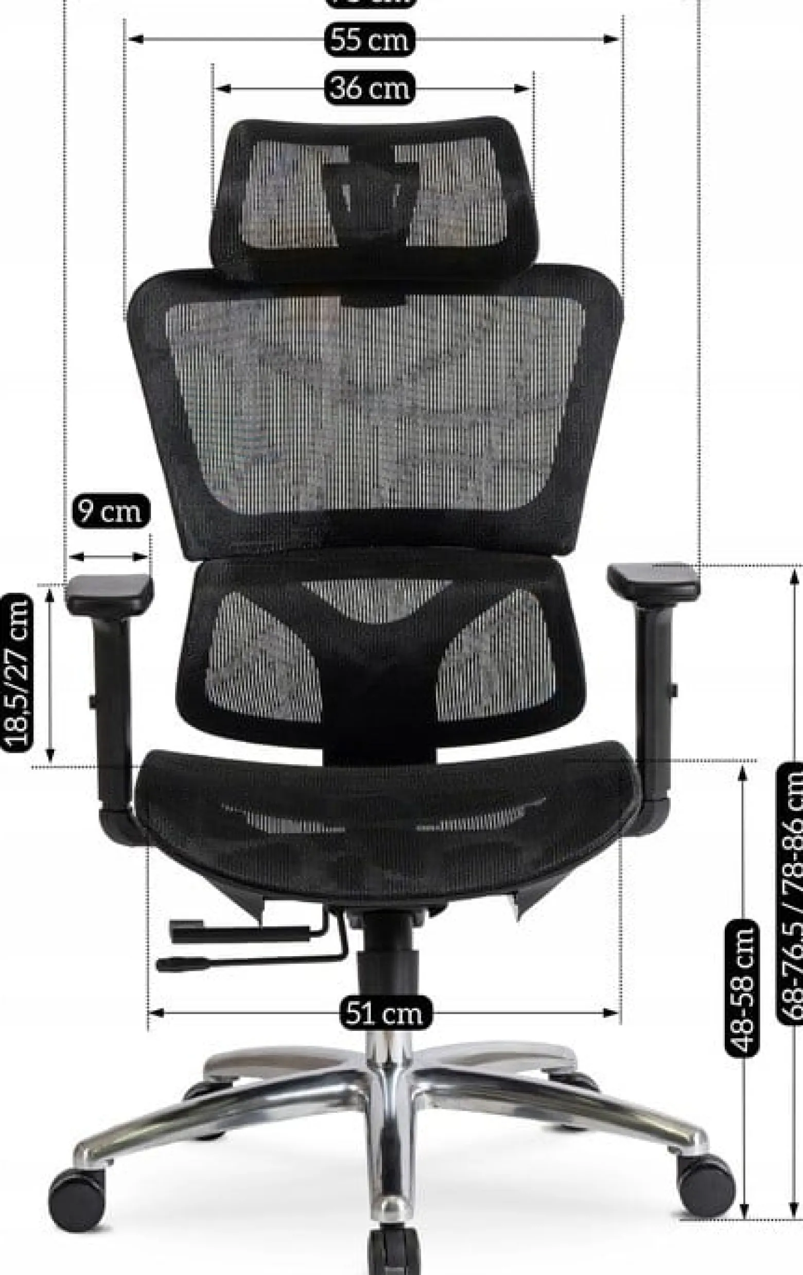 Fotel Gamingowy Obrotowy Ergonomiczny Do Biurka Biura Krzesło Czarny ROYAL