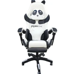 Fotel Gamingowy Obrotowy Panda Z Podnóżkiem I Z Masażerem Kids Zone Ko34