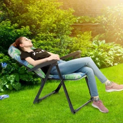 Fotel Leżak Ogrodowy Plażowy Regulowany 110kg