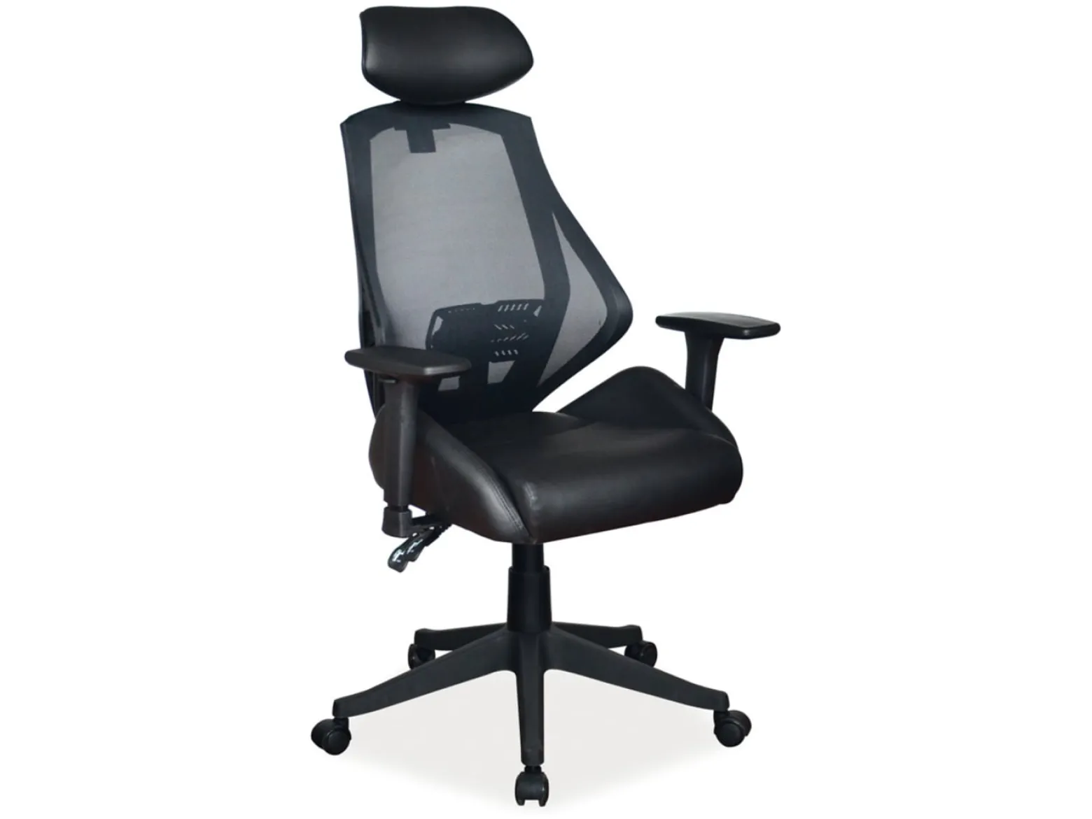 Fotel obrotowy Q-406 ekoskóra czarny