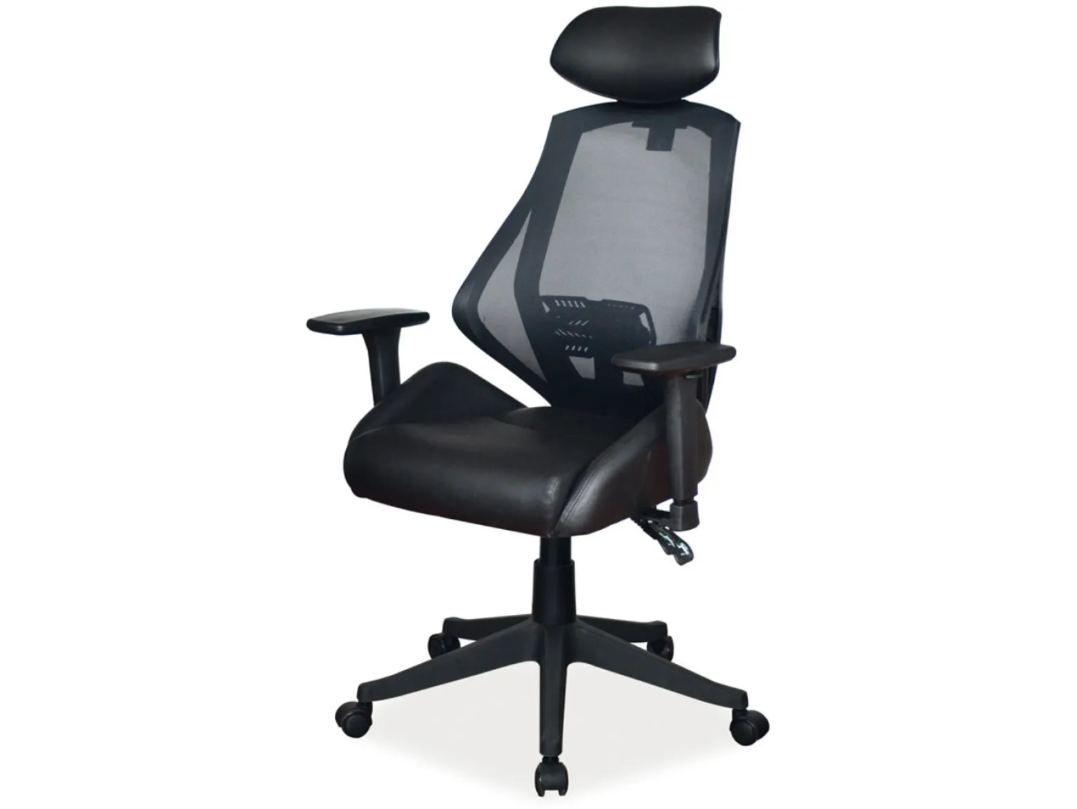 Fotel obrotowy Q-406 ekoskóra czarny