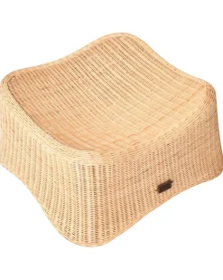 Fotel ogrodowy z otomaną AIGANI Rattan Naturalny