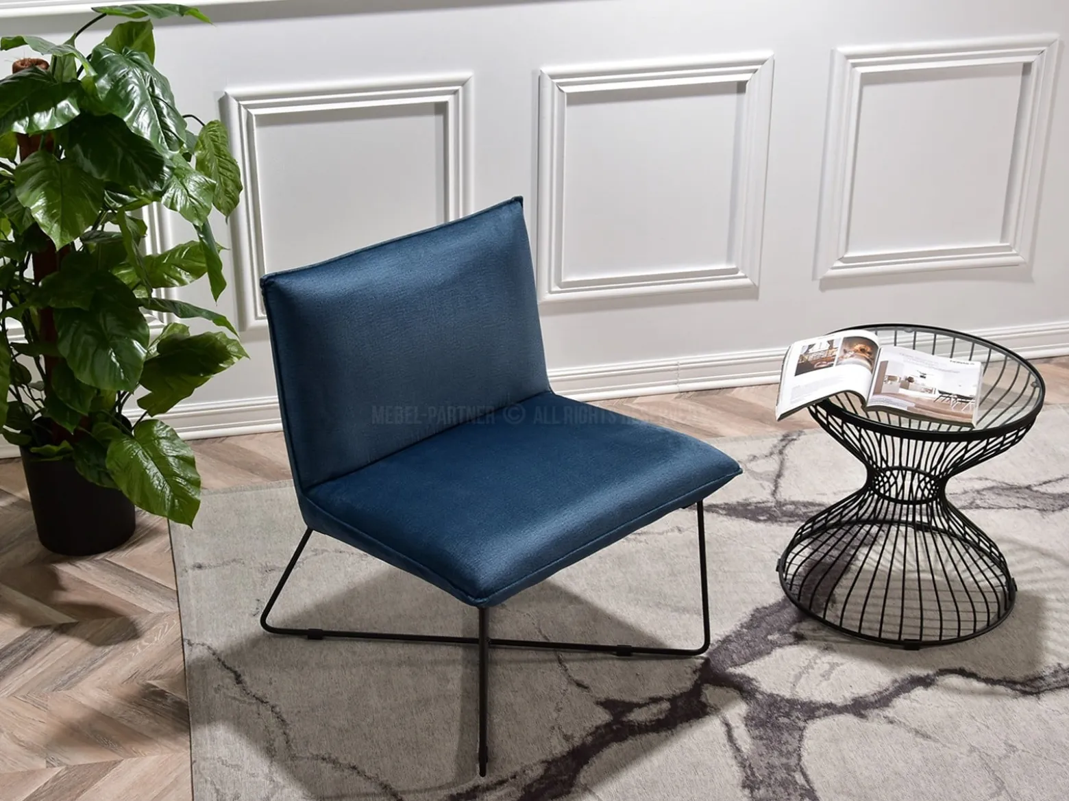 Fotel Paco Ocean Welur, Podstawa Czarny