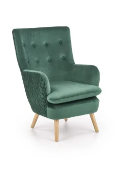 Fotel RAVEL VELVET ciemno zielony