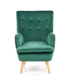 Fotel RAVEL VELVET ciemno zielony