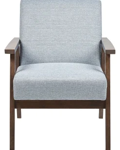 Fotel retro tapicerowany jasnoszary