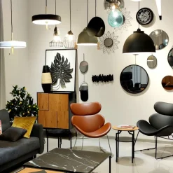 FOTEL TAPICEROWANY Cazar Vintage BRĄZOWY metalowa podstawa