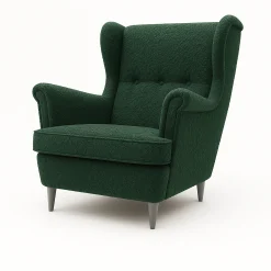 Fotel uszak boucle+ pufa abriamo 09