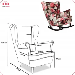 Fotel uszak bujany Ari Print Family Meble