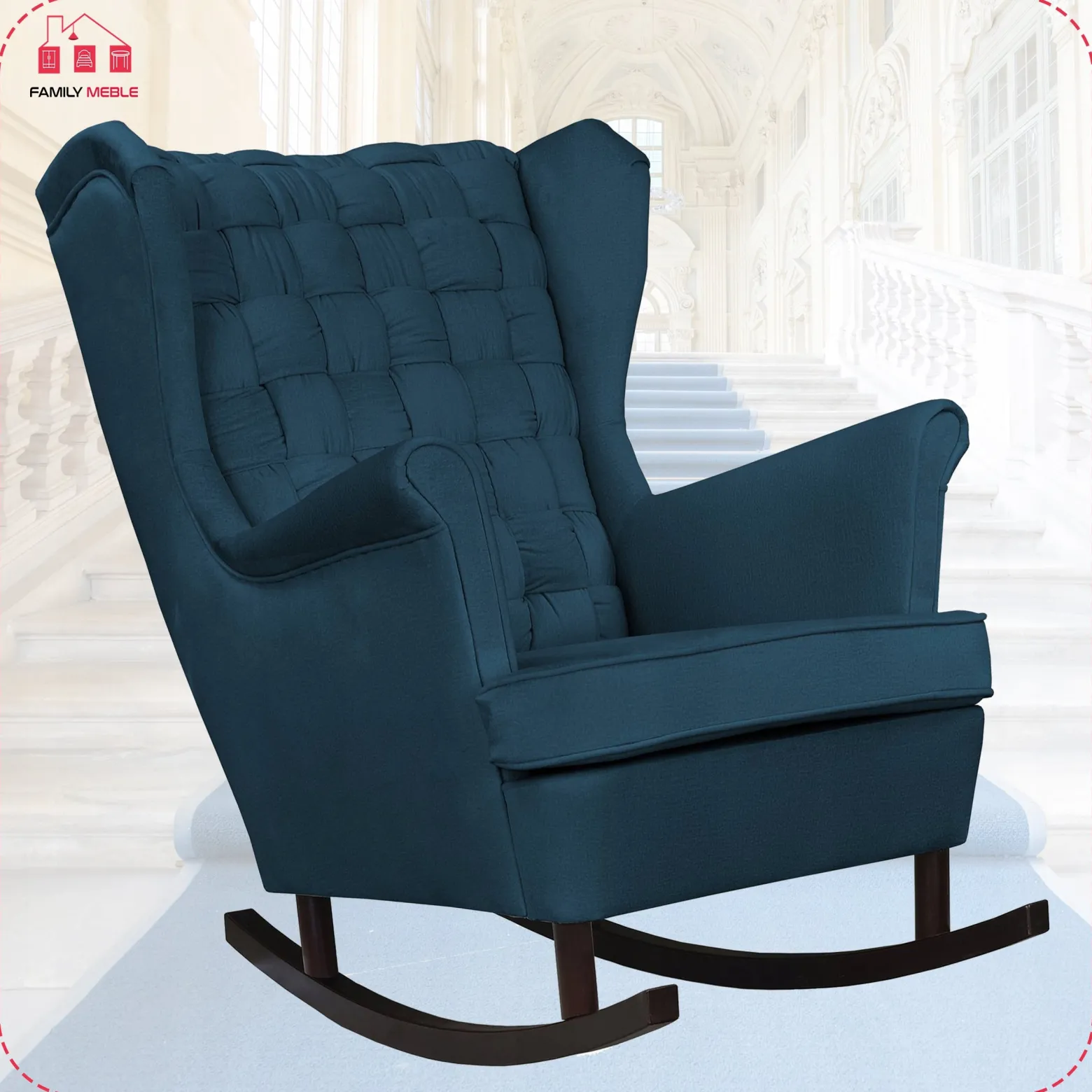 Fotel uszak bujany skandynawski Carol Family Meble