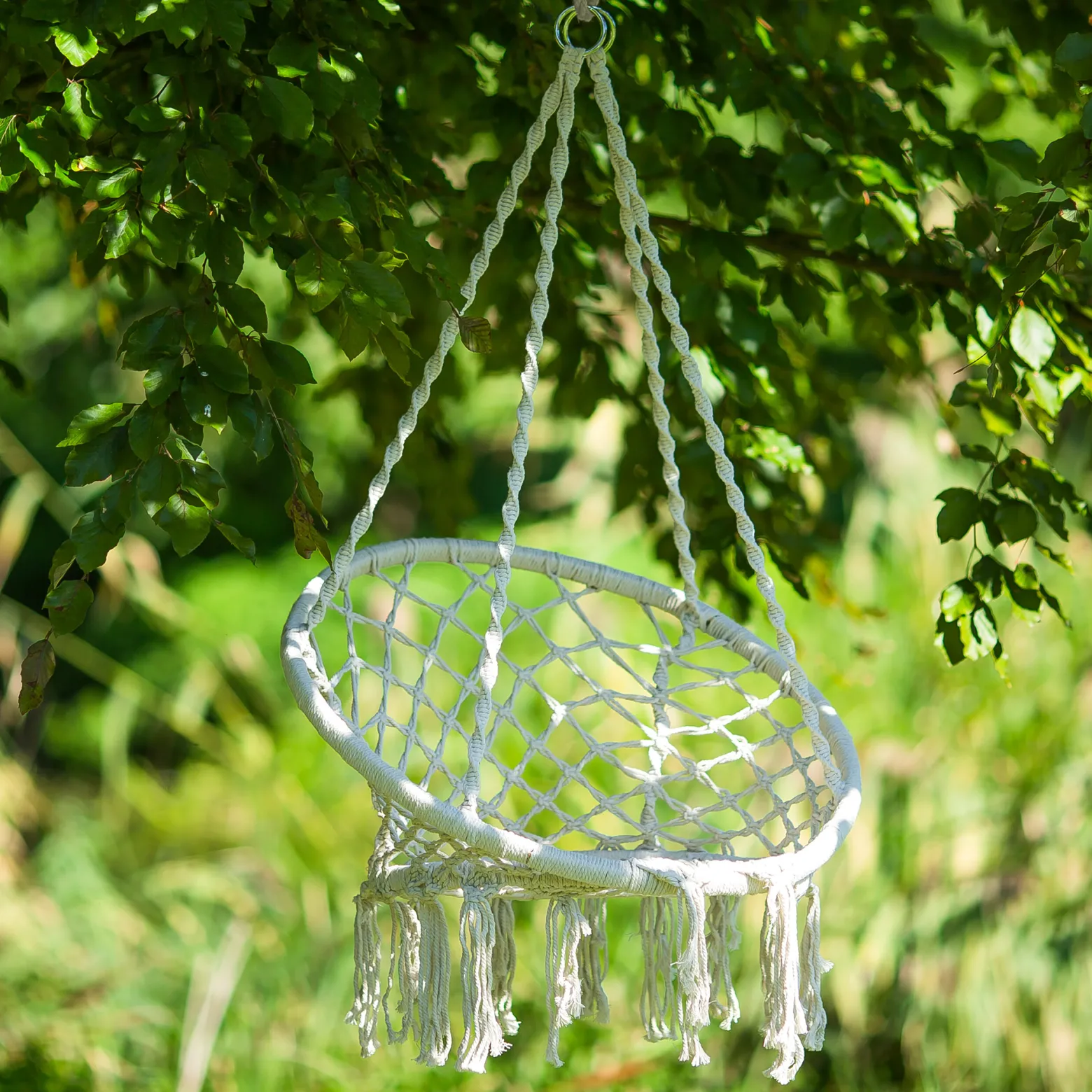 Fotel wiszący sznurowany Bocianie Gniazdo 50x70x123 cm PATIO