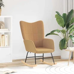 Fotel Wypoczynkowy Beżowy Tapicerowany Do Salonu Pokoju 61 x 78 x 98 cm