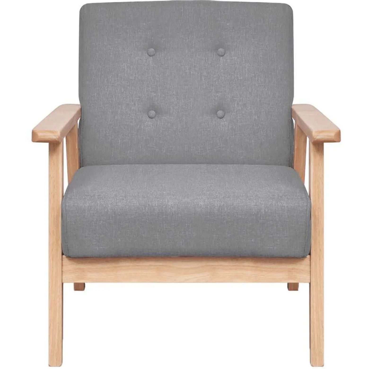 Fotel Wypoczynkowy Szara Tkanina Do Salonu Pokoju