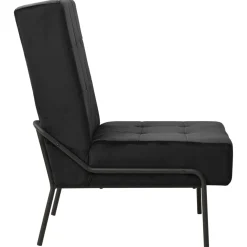 Fotel 65x79x87 cm czarny obity aksamitem