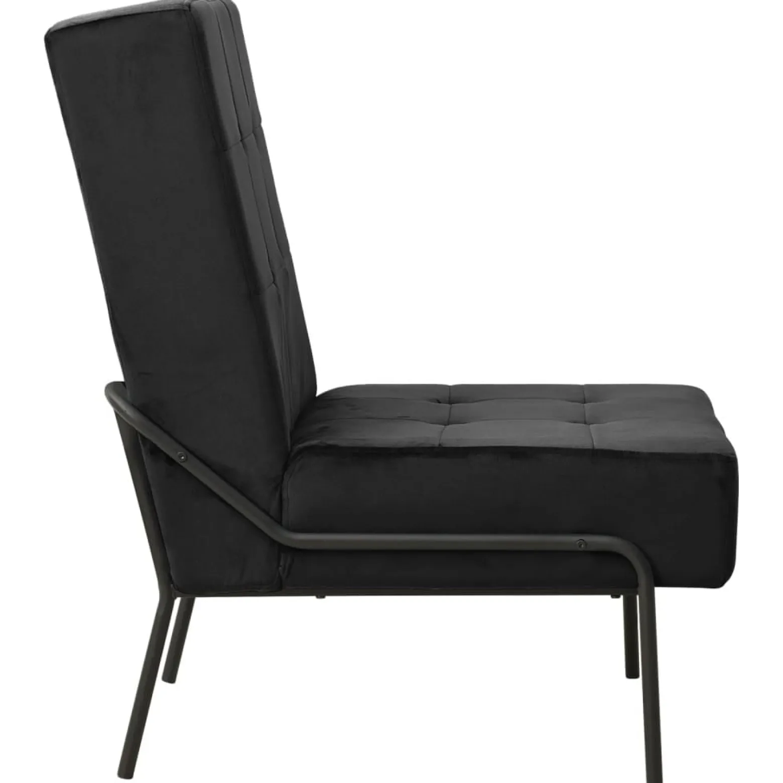 Fotel 65x79x87 cm czarny obity aksamitem