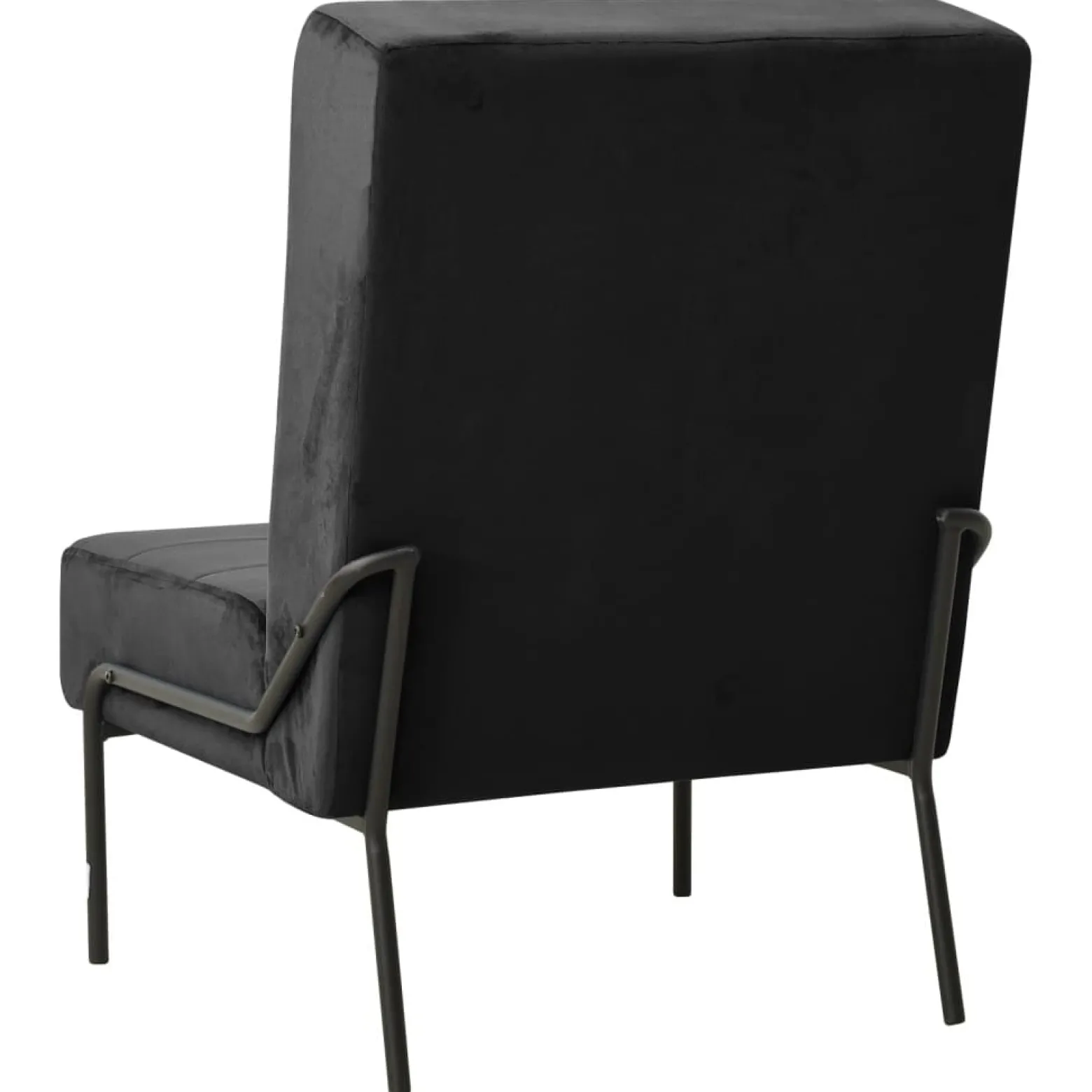 Fotel 65x79x87 cm czarny obity aksamitem
