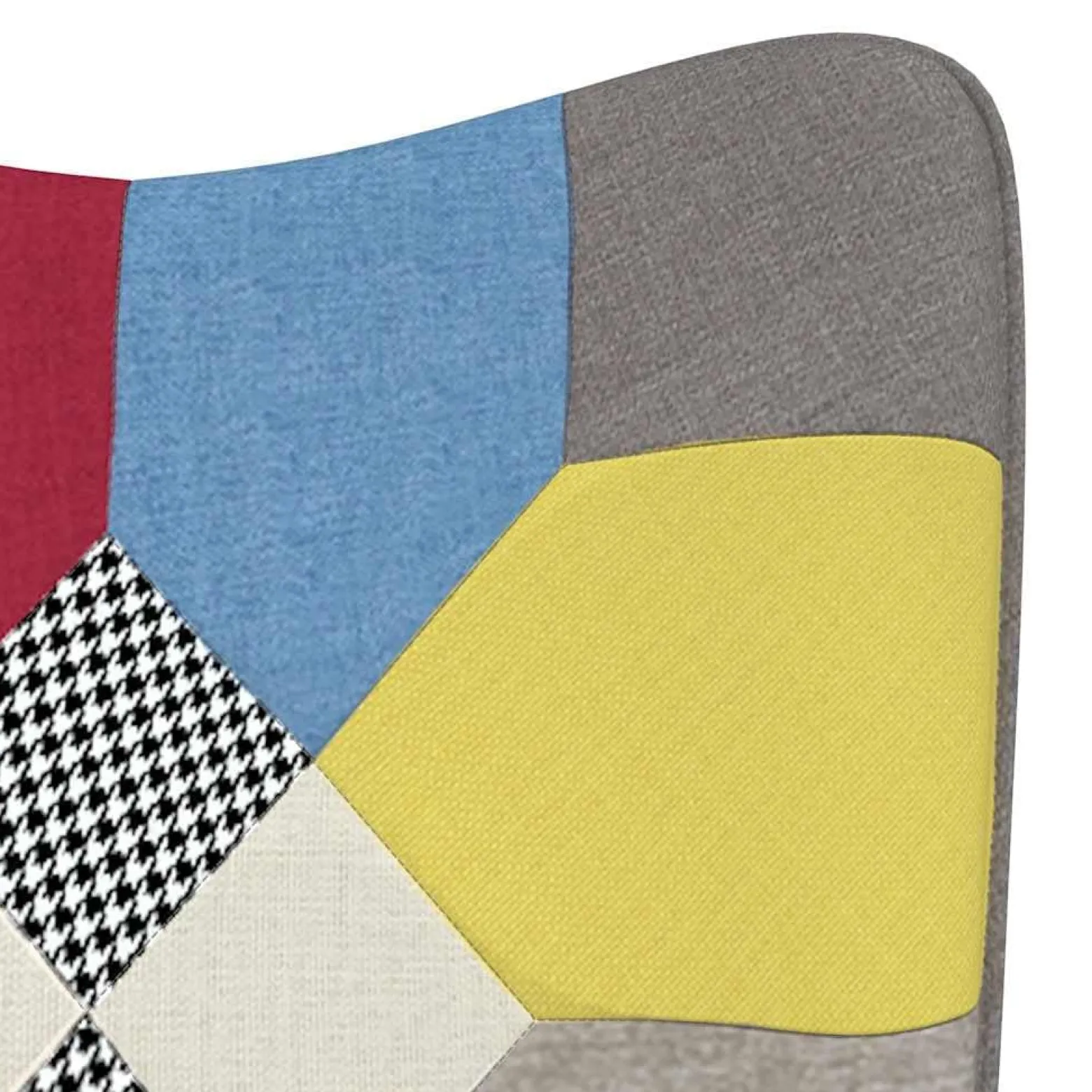 Fotel z Podnóżkiem Fotel Wypoczynkowy Do Salonu Tapicerowany Patchwork
