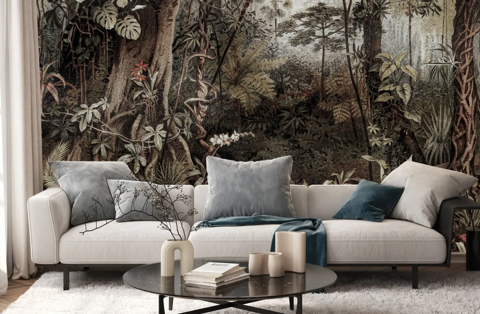 Fototapeta Abstrakcyjna Dżungla W Stylu Vintage 90x60cm