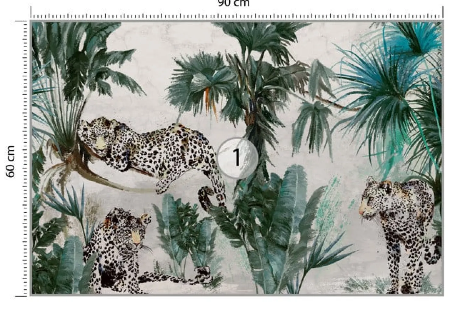 Fototapeta Abstrakcyjne Jaguary W Dżungli 90x60cm