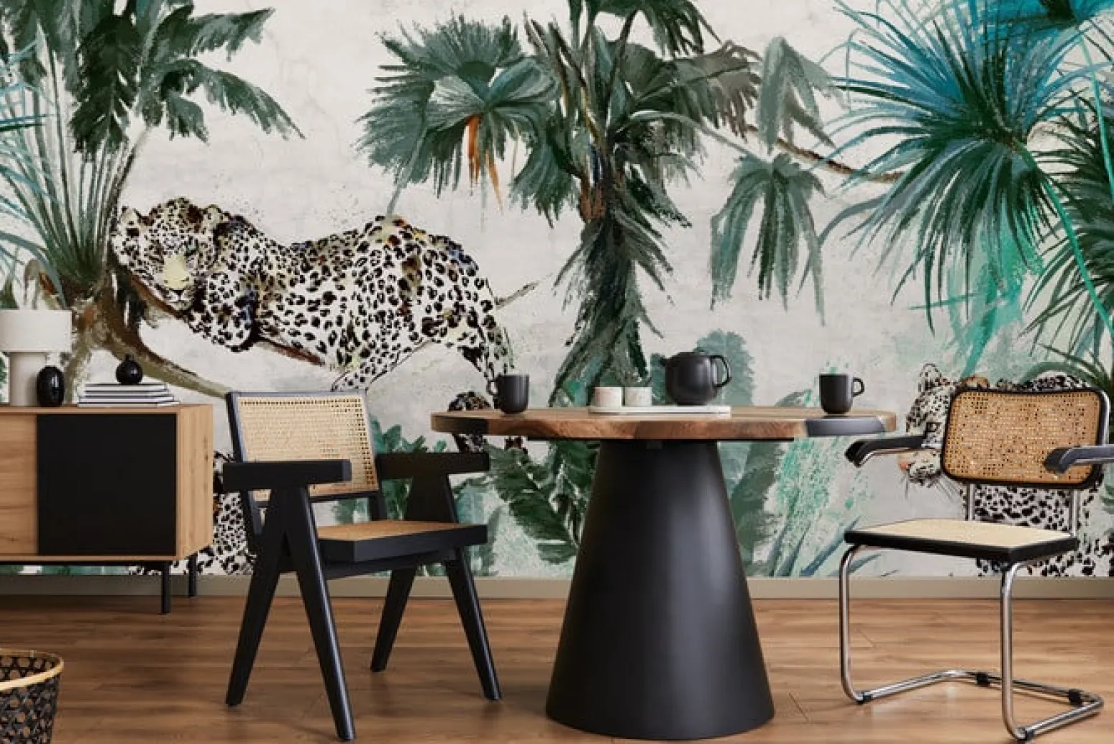 Fototapeta Abstrakcyjne Jaguary W Dżungli 90x60cm