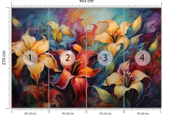 Fototapeta Abstrakcyjne Lilie Vintage 405x270cm